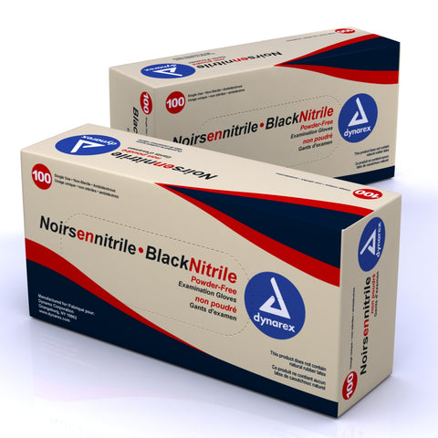 Black Nitrile Gloves, Med, 100/bx