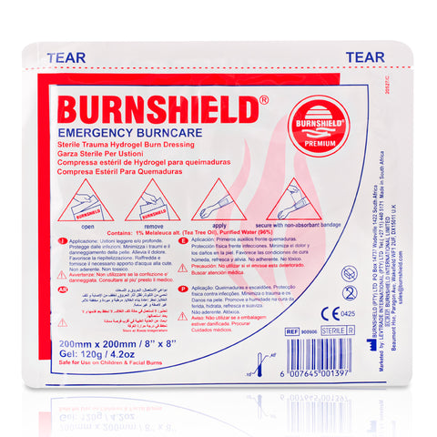 Burnshield Hydrogel Sterile Burn Dressing, 8 x 8