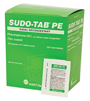 Sudo-Tab PE, 250/bx (125 pk)